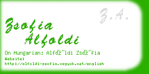 zsofia alfoldi business card